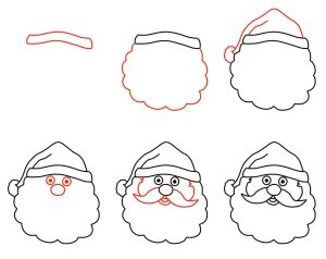 Tô màu Vẽ Khuôn Mặt Ông Già Noel