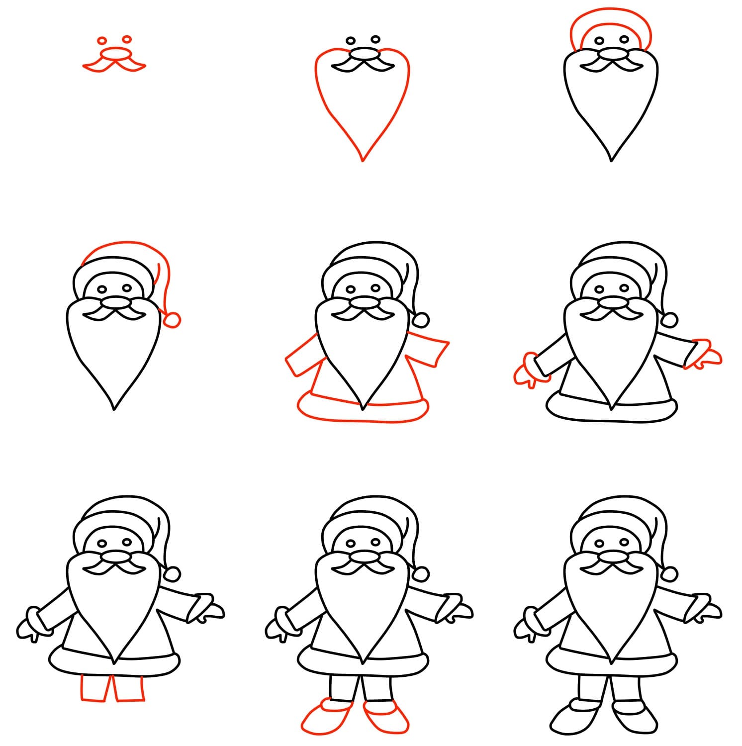 Tô màu Vẽ Ông Già Noel Đơn Giản