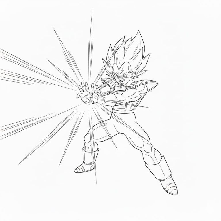 Tô màu Vegeta Rất Tức Giận