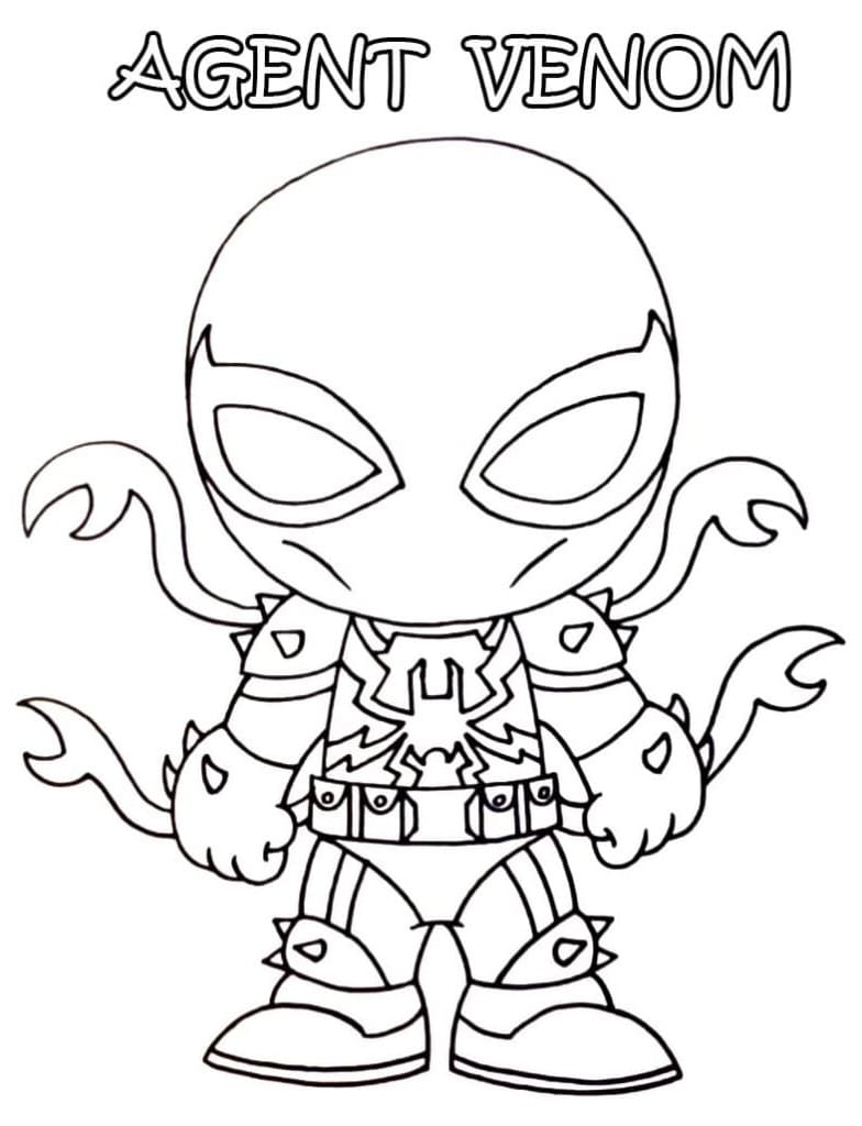 Tô màu Venom Đáng Yêu