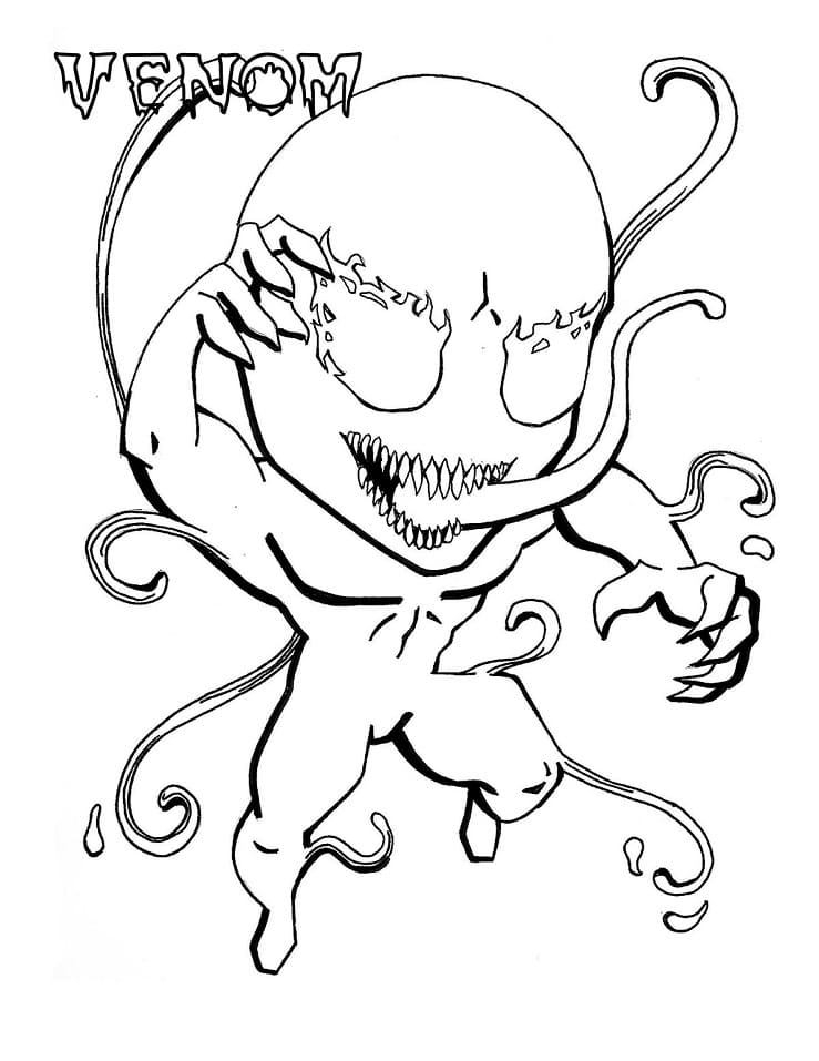 Tô màu Venom Dễ Thương