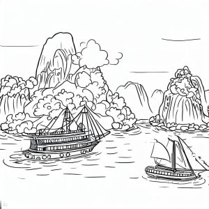 Tô màu Vịnh Hạ Long Đẹp Kỳ Vĩ