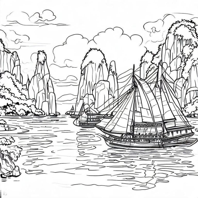 Tô màu Vịnh Hạ Long Tuyệt Đẹp
