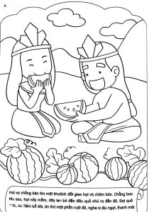 Tô Màu Sự Tích Dưa Hấu