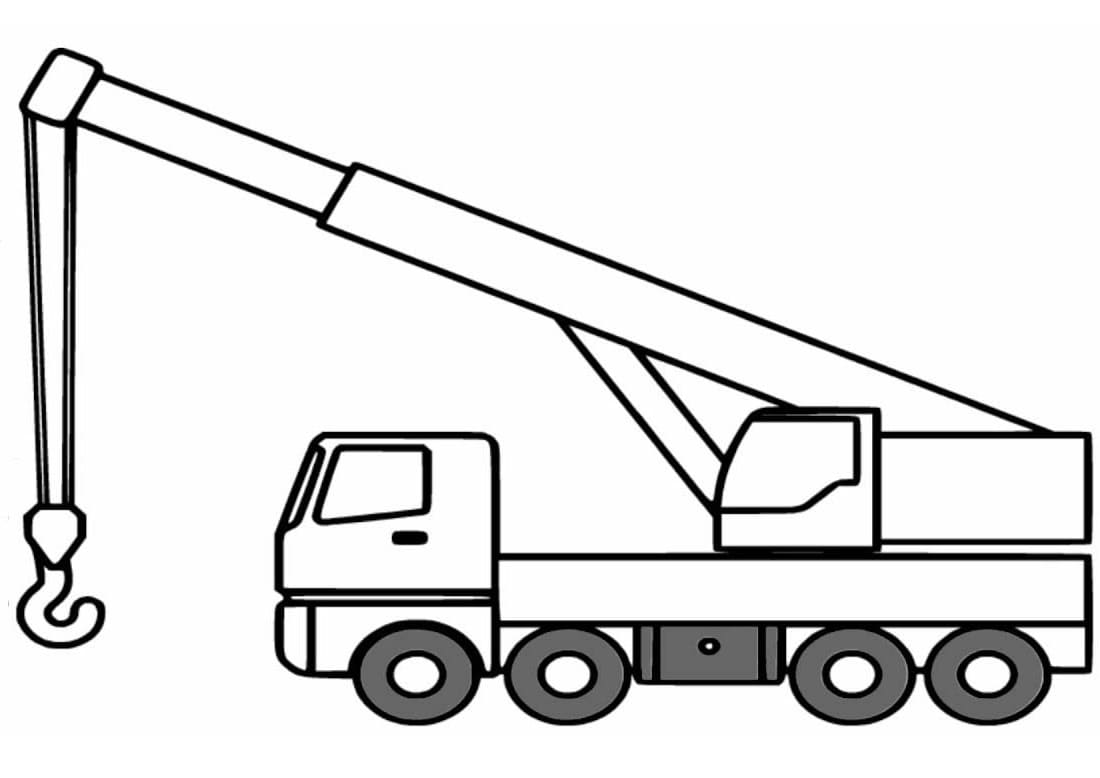 Tô màu Xe Cần Cẩu Đơn Giản Nhất