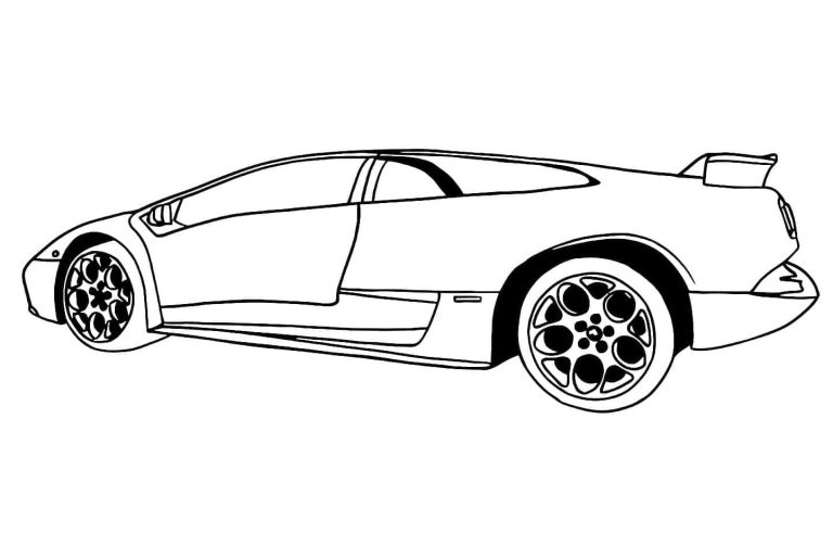 Tô màu Xe Lamborghini Đơn Giản