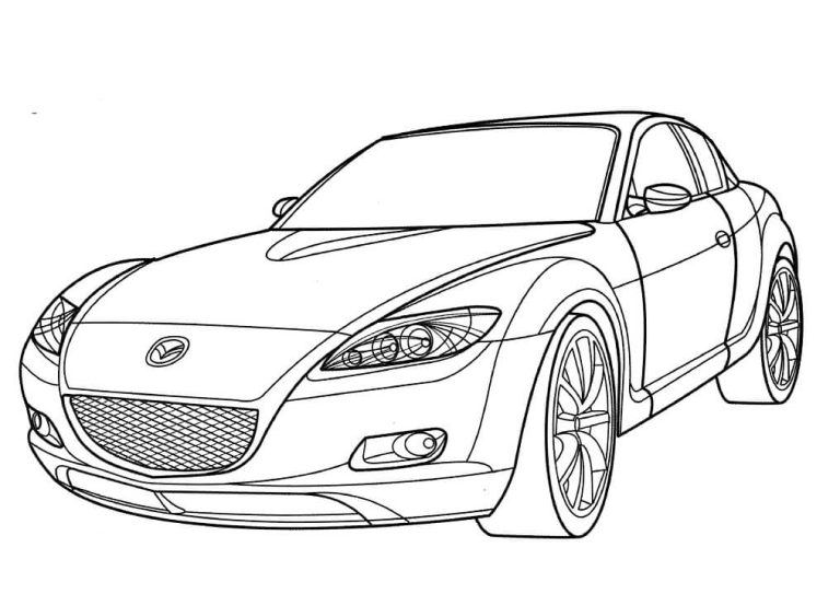 Tô màu Xe Ô Tô Thể Thao Mazda RX 8