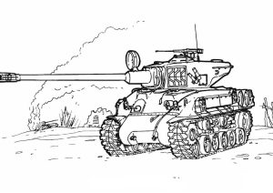 Tô màu Xe Tăng Sherman M-51