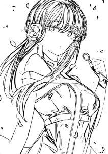 Tô màu Yor Forger trong Anime Spy x Family
