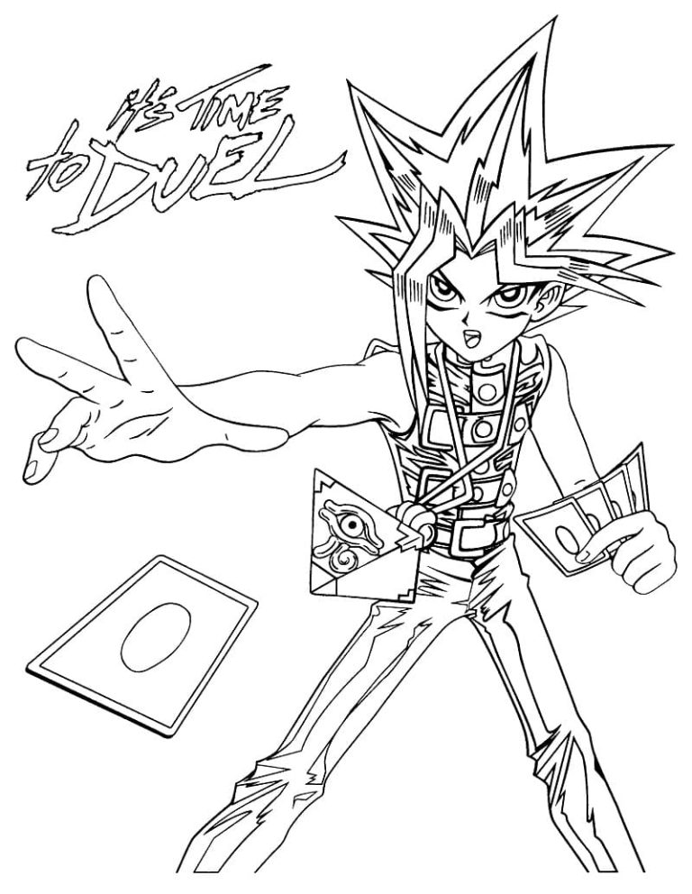 Tô màu Yugi Muto Trong Yu-Gi-Oh