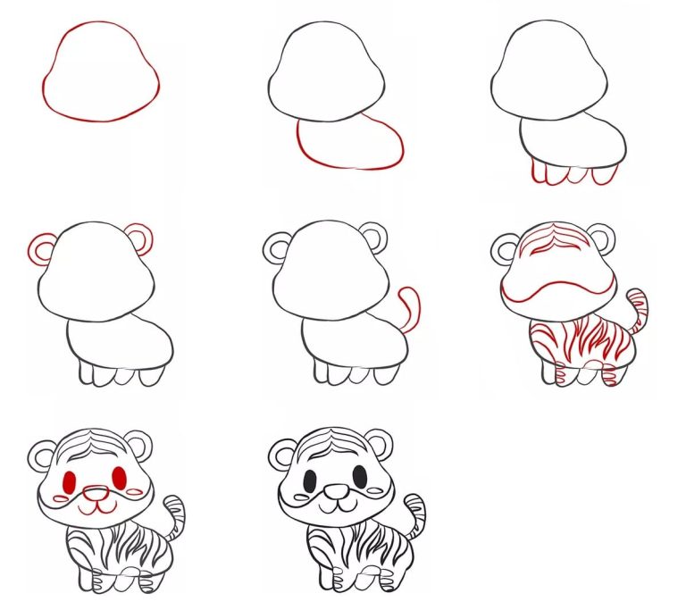 Tô màu Vẽ Con Hổ Đáng Yêu