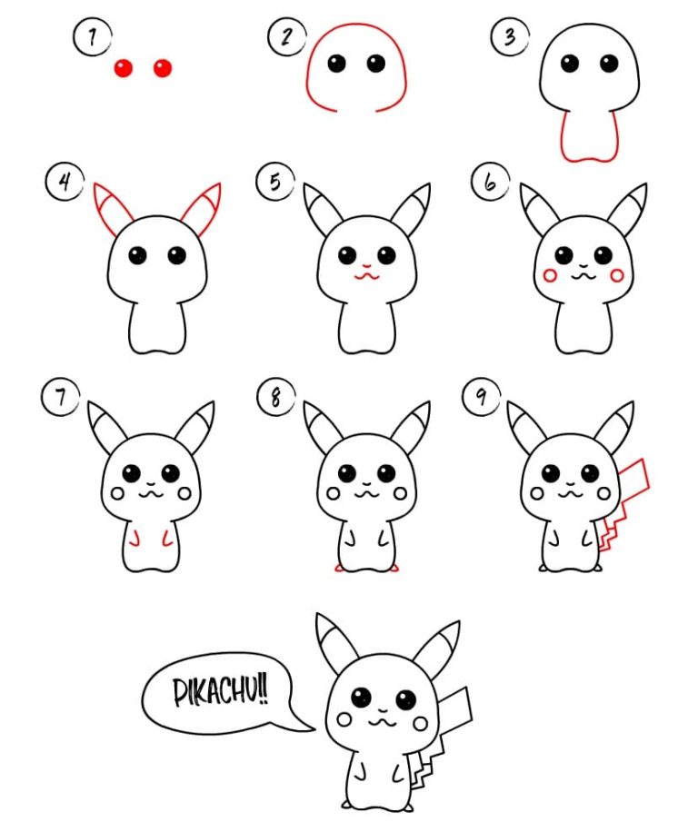 Tô màu Vẽ Pikachu Ngộ Nghĩnh Đáng Yêu