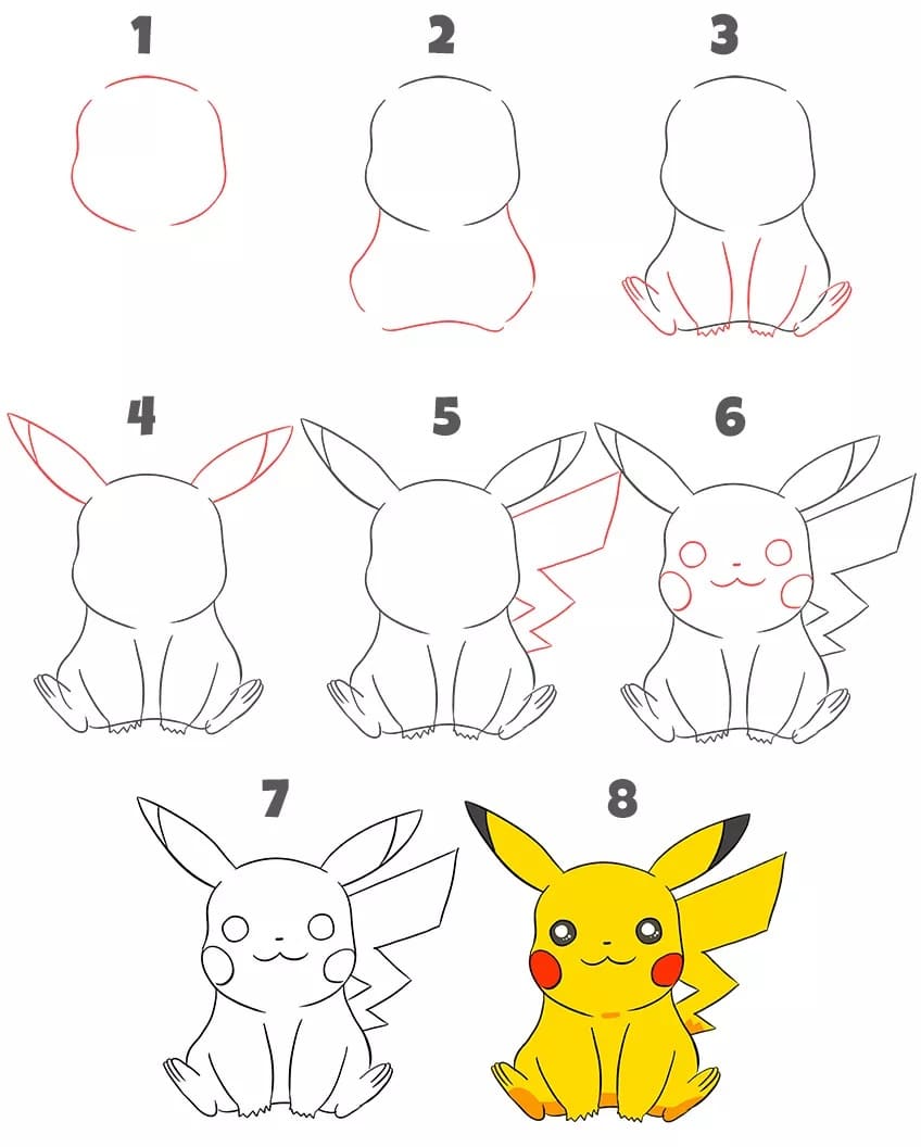 Tô màu Vẽ Pikachu Vui Vẻ
