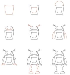 Tô màu Vẽ Robot Kỳ lạ