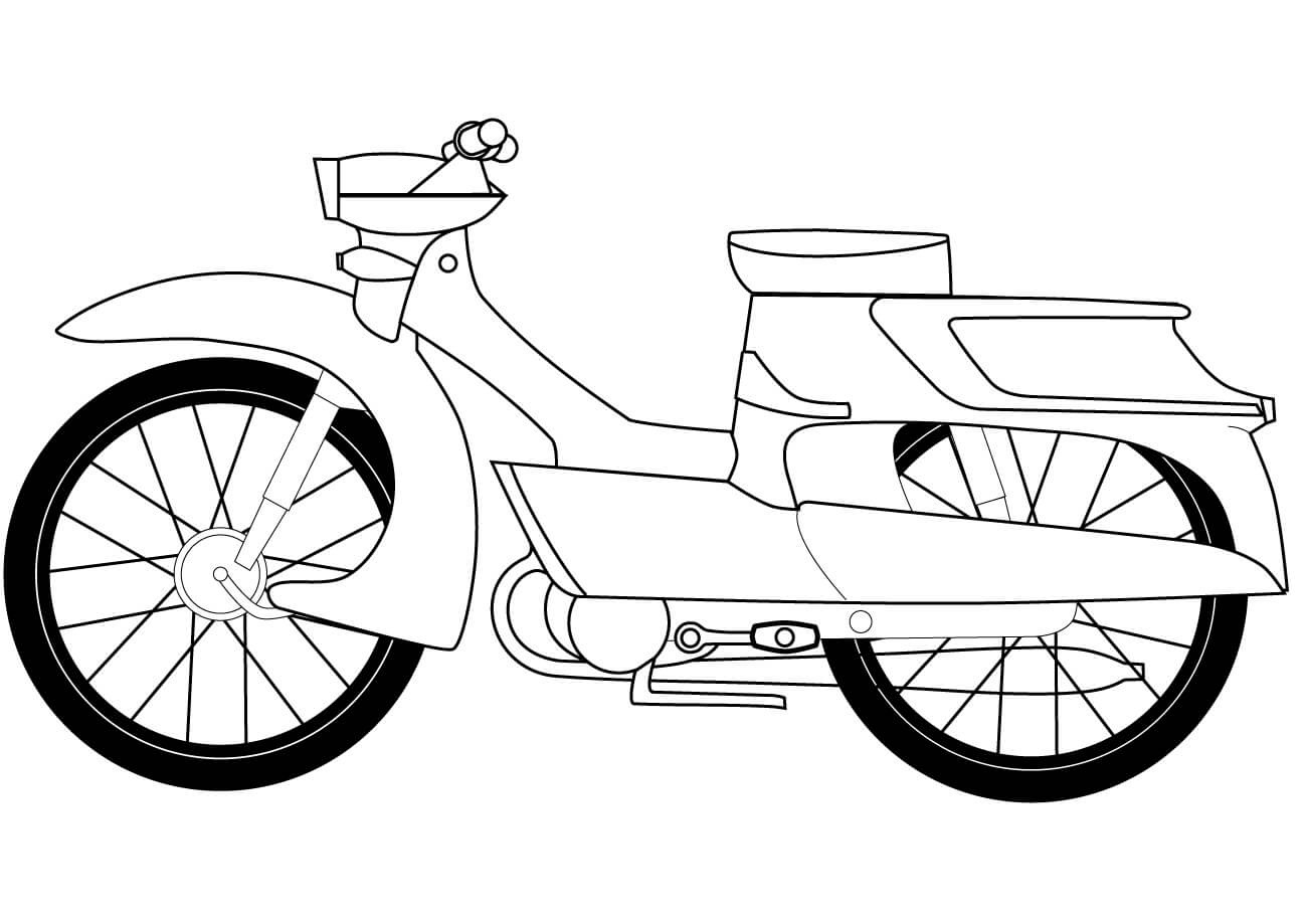 Tô màu xe cub