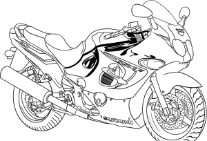 Tô màu xe mô tô suzuki gsx 600f katana