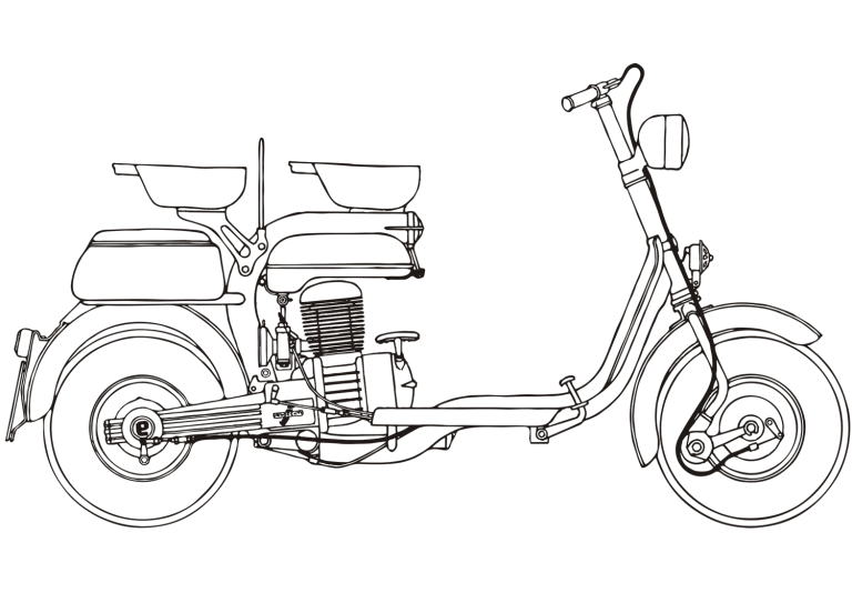 Tô màu xe tay ga lambretta 125e