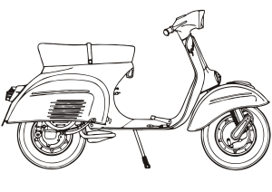 Tô màu xe tay ga vespa 125